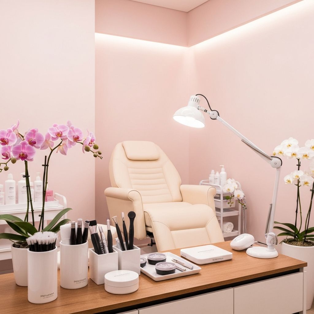 Elegant treatment room at Eye Beautify salon in Bondi Junction